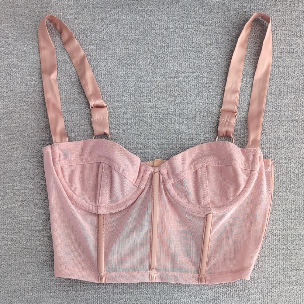 Oh Polly Pink Bustier Bra